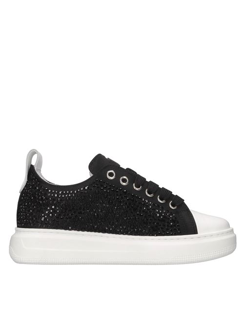 Sneakers in raso e strass PHILIPP PLEIN | 80031 SATIN/RUBBERGNERO